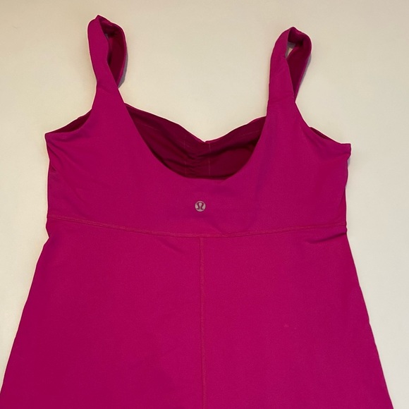 Lululemon Grey White Straps Color Block and Pink Build Bra Tank Size 12 - Picture 7 of 15